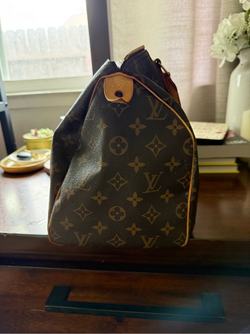 Louis Vuitton Monogram Canvas Satchel in Brown and Tan - Picture 5 of 5